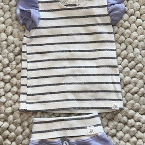 Little Road Co. (formally Lulu & Roo) Flutter tee and Shorts set 3-6 months